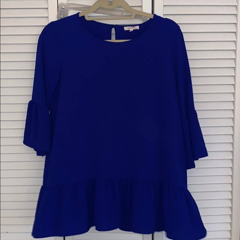 Pleione Royal Blue flutter top